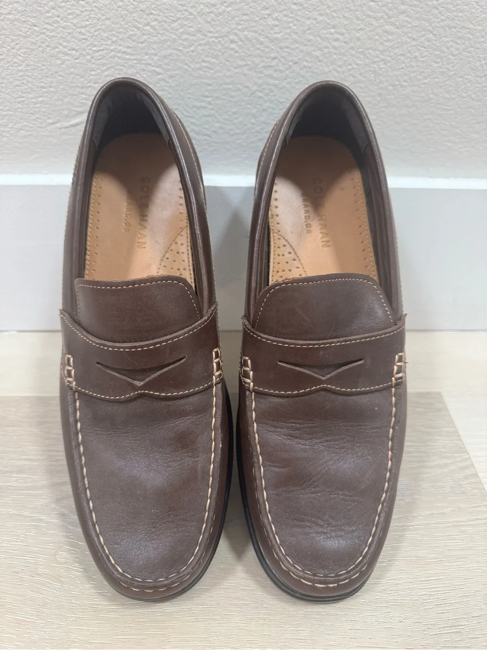 Cole Haan Brown Leather Penny Loafers